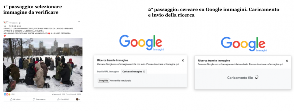 Simulazione ricerca inversa per immagini su Google Immagini