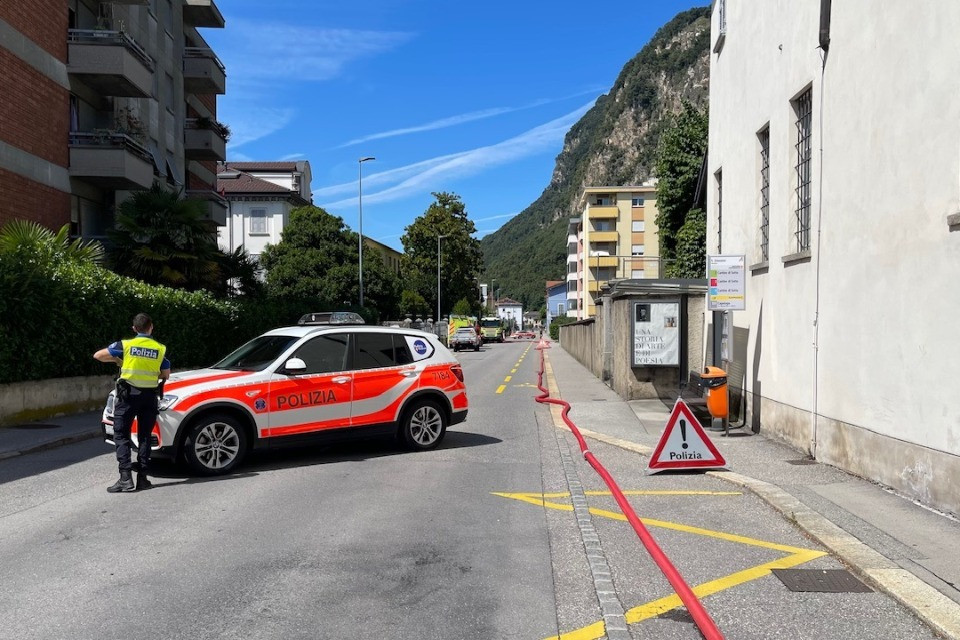 Incendio nella sauna di un palazzo a Mendrisio