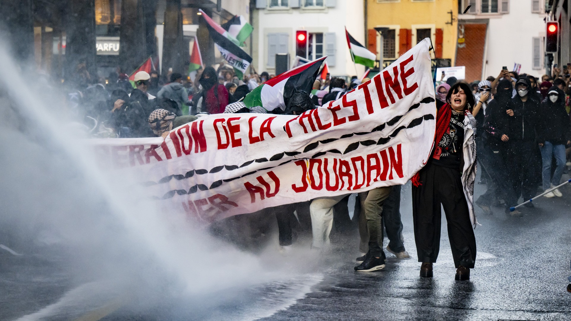 Manifestazioni pro-Israele e pro-Palestina a Losanna