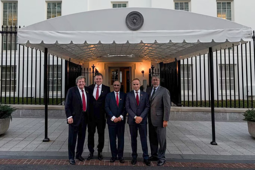 Da sinistra, Johann Rupert (Richemont), Alfred Gantner (Partners Group), Marwan Shakarchi (MKS PAMP), Jean-Frédéric Dufour (Rolex) and Daniel Jaeggi (Mercuria).