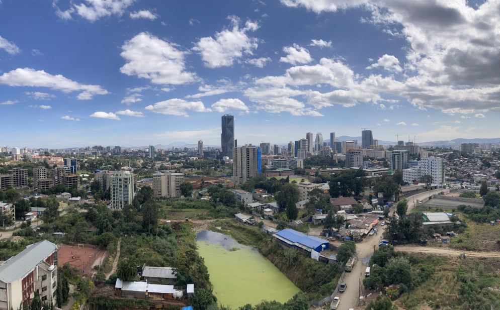 Una panoramica di Addis Abeba.