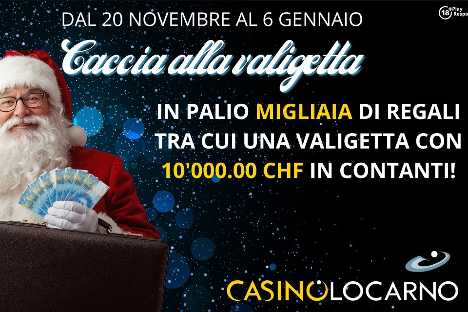 Il Casinò presenta il Calendario d’Avvento 2025 con “Caccia alla valigetta”
