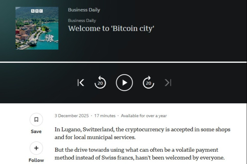 «Ecco Lugano, la città dei Bitcoin»: un momento, ma quella è Porlezza!