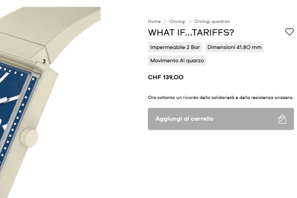 Lo Swatch anti-dazi non più acquistabile: «Ora solo un ricordo della solidarietà e resistenza svizzera»
