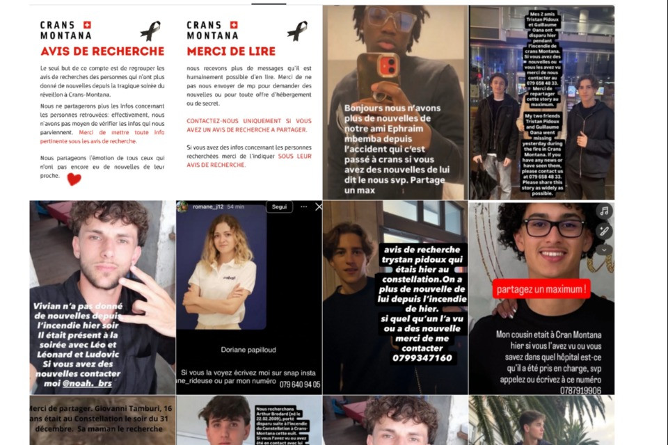 Crans-Montana, i familiari alla disperata ricerca dei loro cari