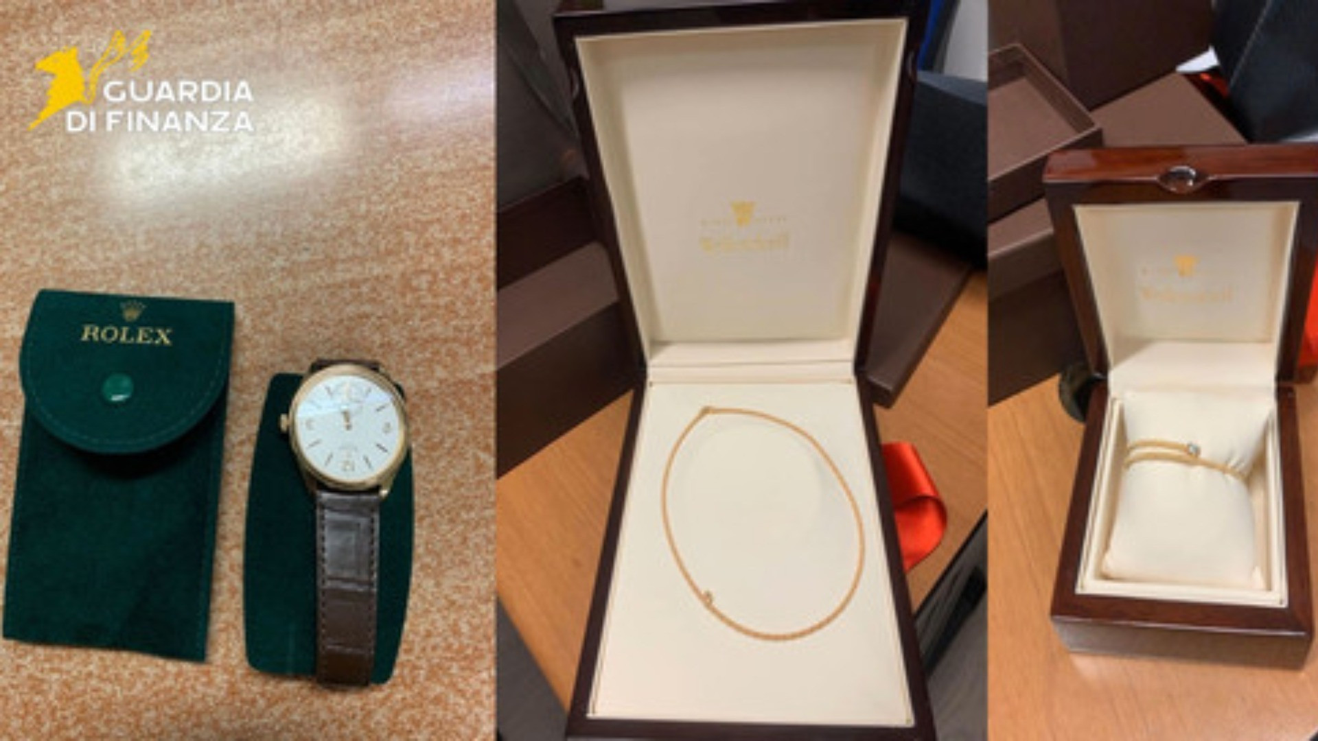 Al valico del Gaggiolo con un Rolex, un collier e un bracciale Wellendorff non dichiarati