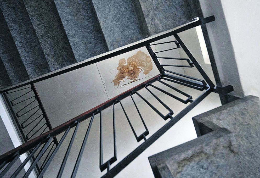 La tromba delle scale in via Lucchini 3 (foto Tipress, Pablo Geninazzi)&nbsp;