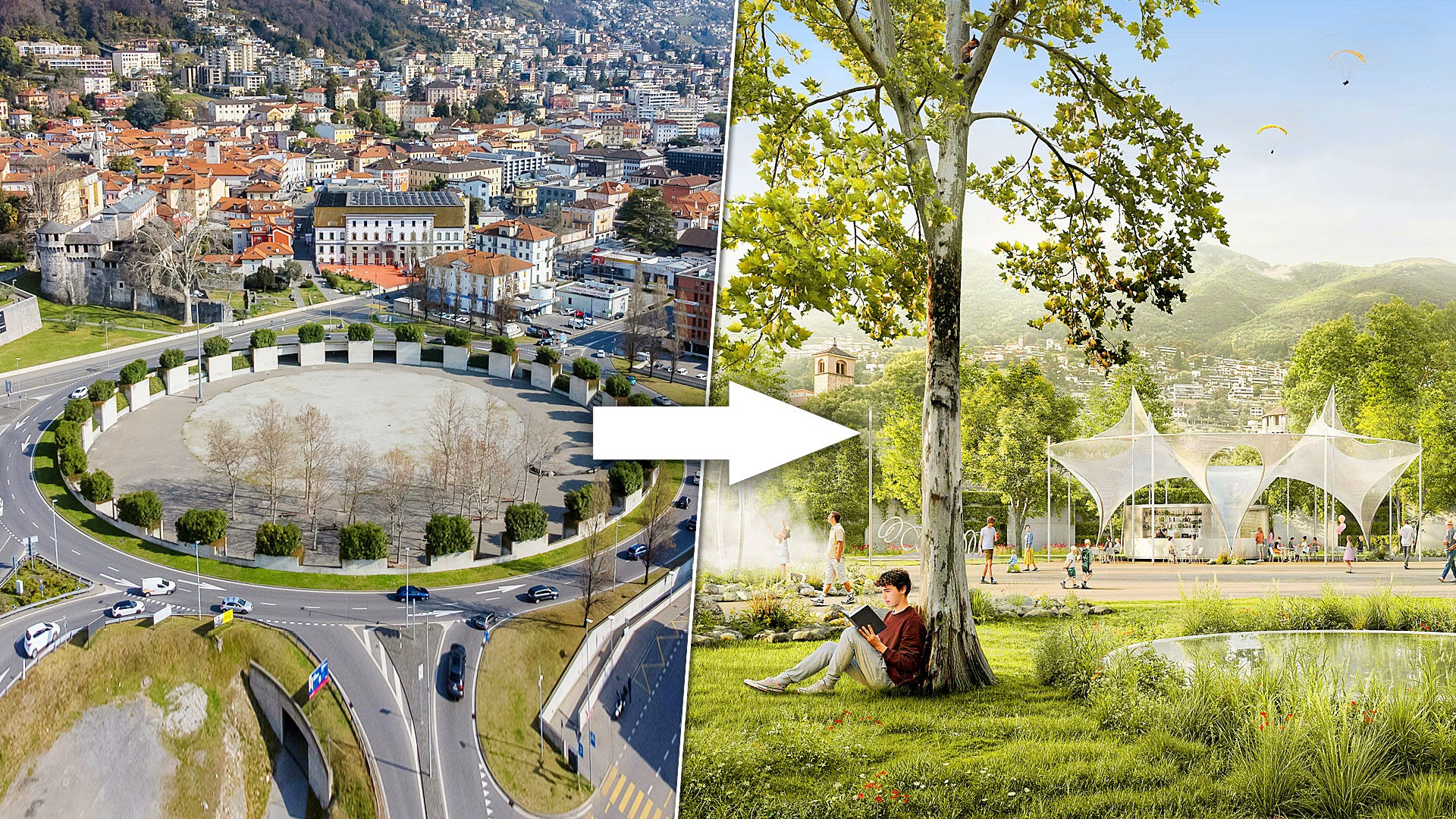 «Questo grande cerchio grigio diventerà un nuovo giardino»