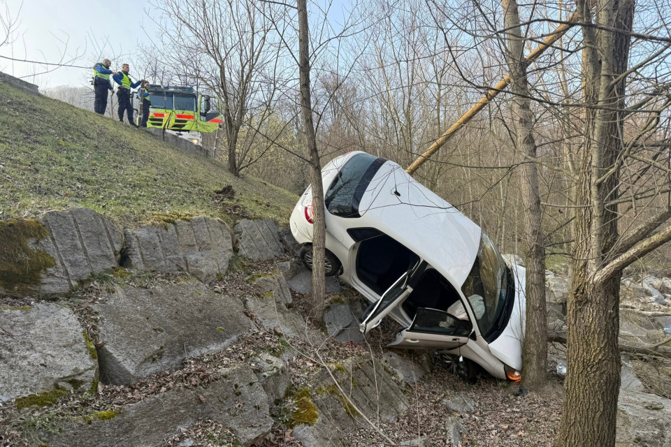 Perde il controllo dell'auto, abbatte un palo e finisce contro un albero