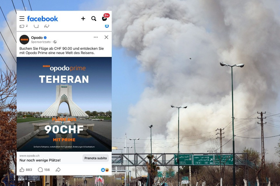 Quei post di Opodo con voli a 90 franchi per Teheran: tutta colpa dell'algoritmo