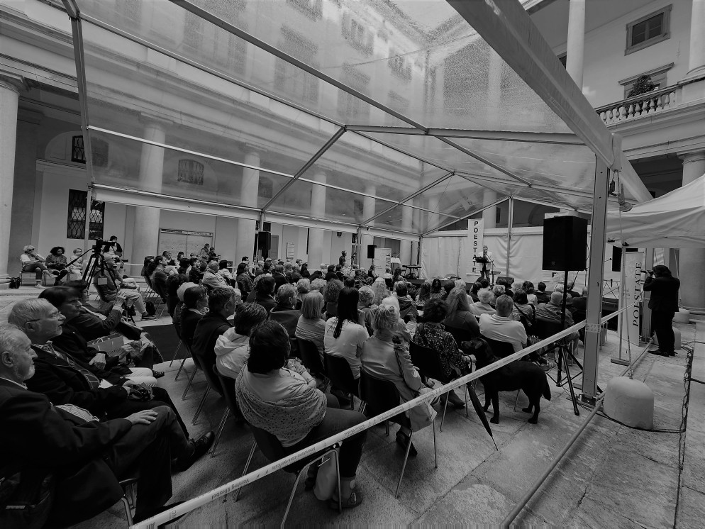 Il patio di Palazzo Civico a Lugano, sede di Poestate. 