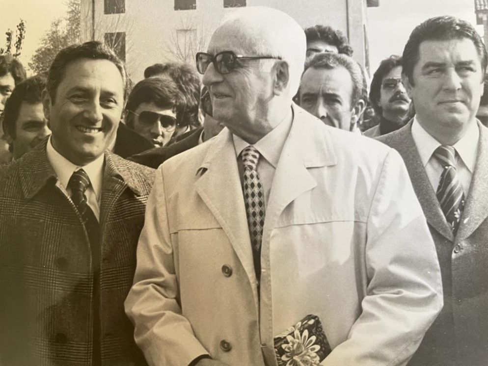 Giancarlo Artioli assieme a Enzo Ferrari e Franco Gozzi