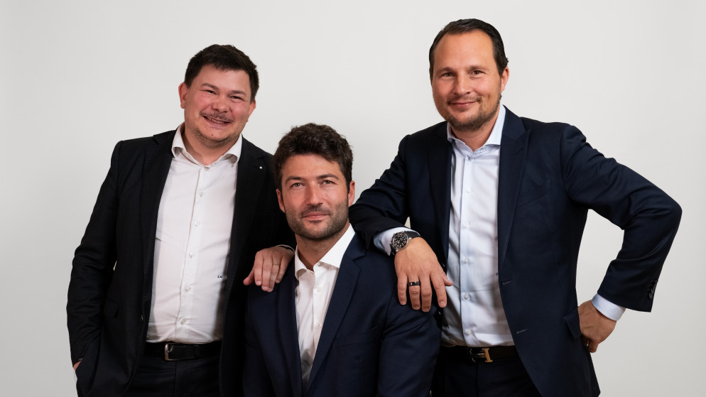 Al centro: Andrea Donini (Presidente), a destra: Davide Pilotti (CEO), a sinistra: Sascha Mauro (CFO).