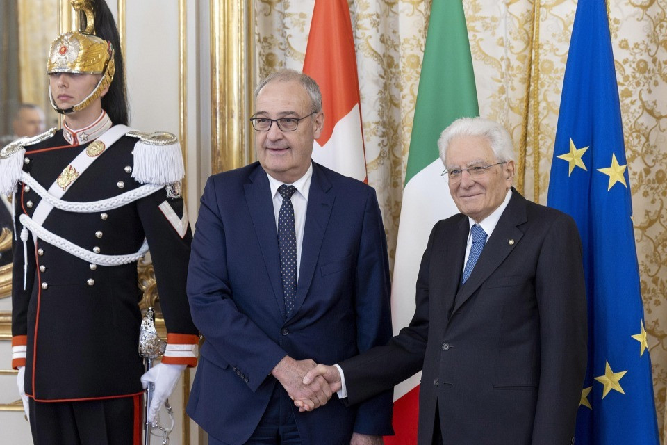 Guy Parmelin ha incontrato Sergio Mattarella al Quirinale
