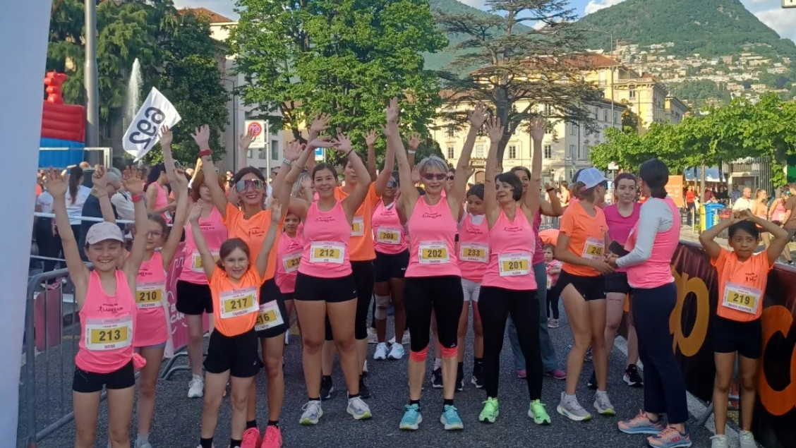 Lugano si tinge di rosa, in 500 alla Ladies Run Ticino
