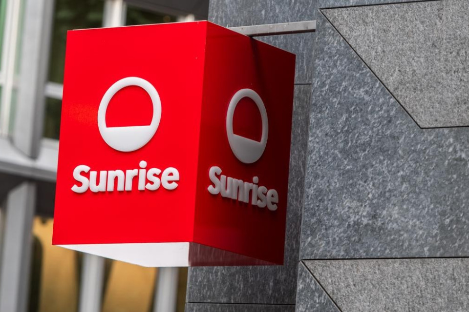 Sunrise: ricavi stabili nel primo trimestre, cresce l'utile operativo