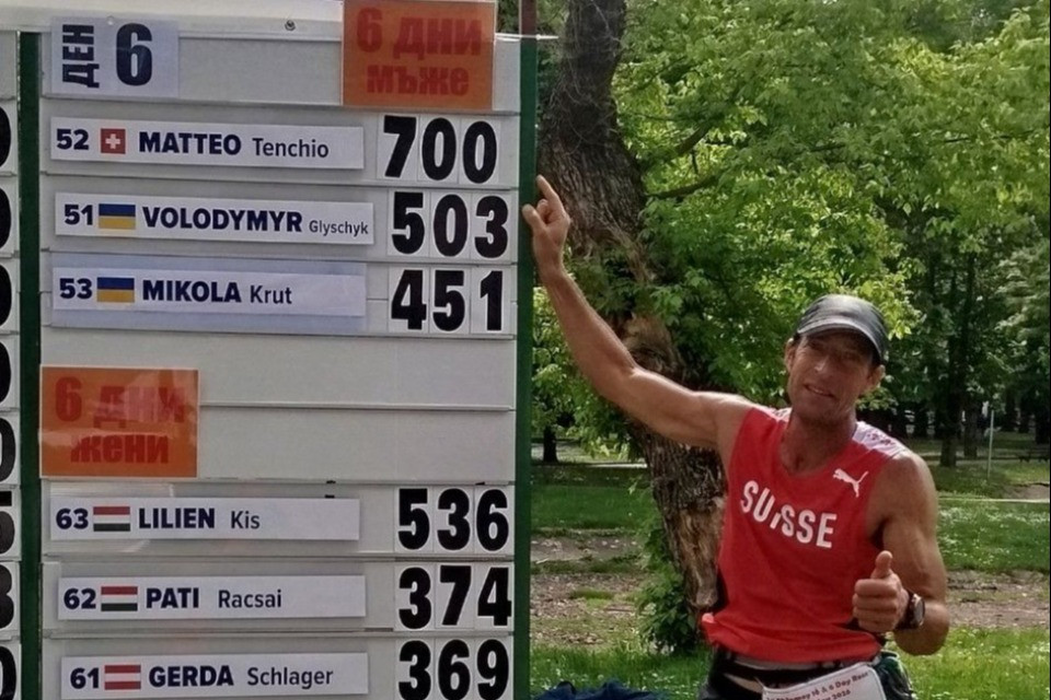 Matteo Tenchio, 762 km in sei giorni e record svizzero: «Raggiungi un limite e pensi subito al prossimo»