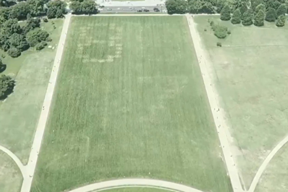 Proteste contro Trump al National Mall, spunta la scritta «86 47»