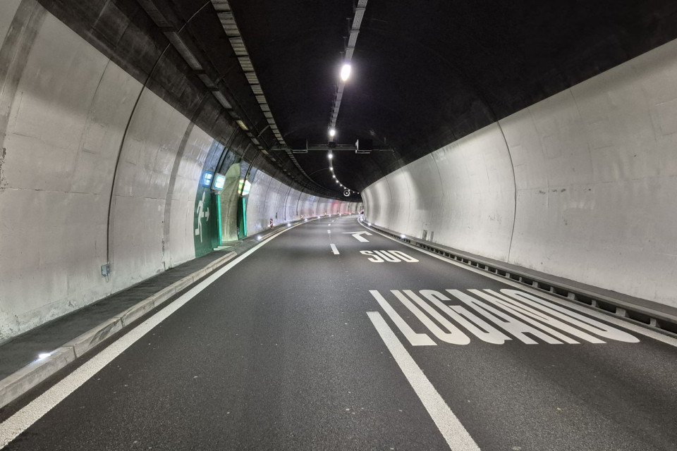 Nuovo impianto LED nella galleria di Gentilino