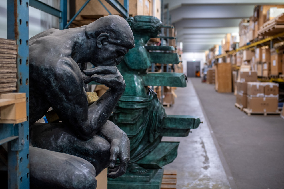 La statua di Rodin nel caveau (foto Cdt - Gabriele Putzu) 