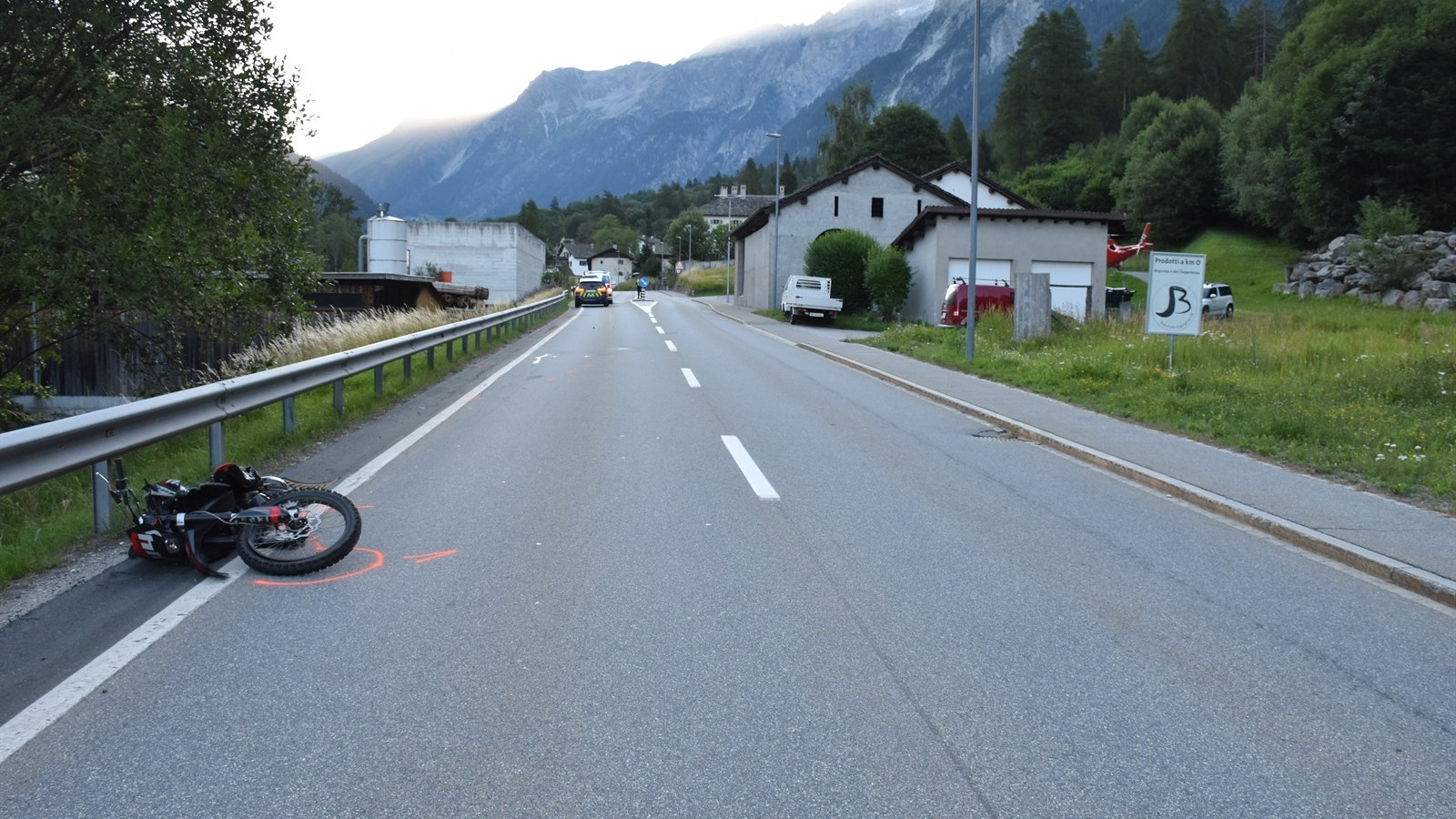 Motociclista ferito a Bregaglia