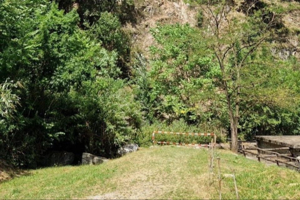 Franamento a Sementina, l'area è stata transennata