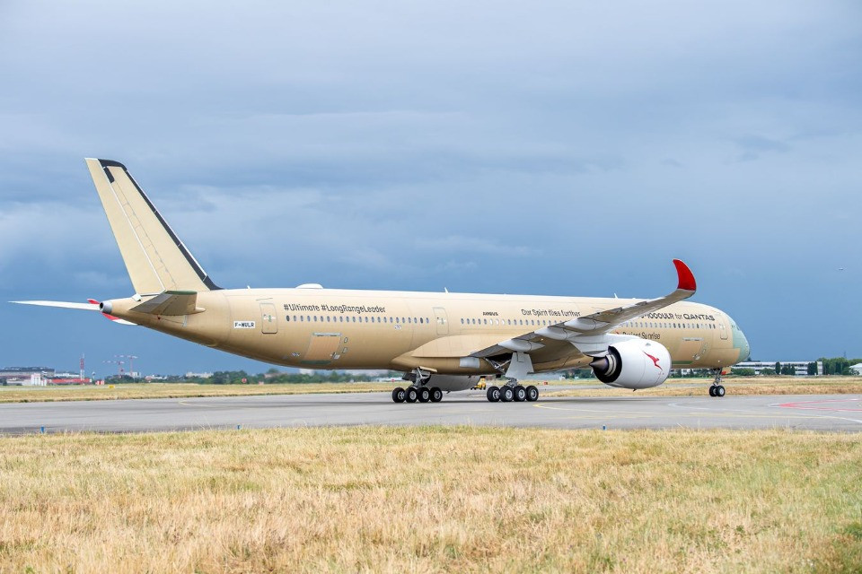 Qantas, l'Airbus A350-1000 ULR sfida i cieli: 17.000 km da Tolosa a Melbourne in un giorno