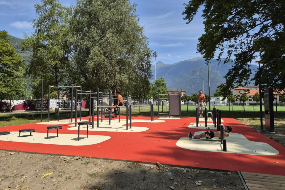 A Bellinzona apre al pubblico il Parco calistenico nel comparto Stadio