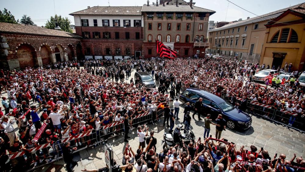 A Milano il funerale di Franco Baresi