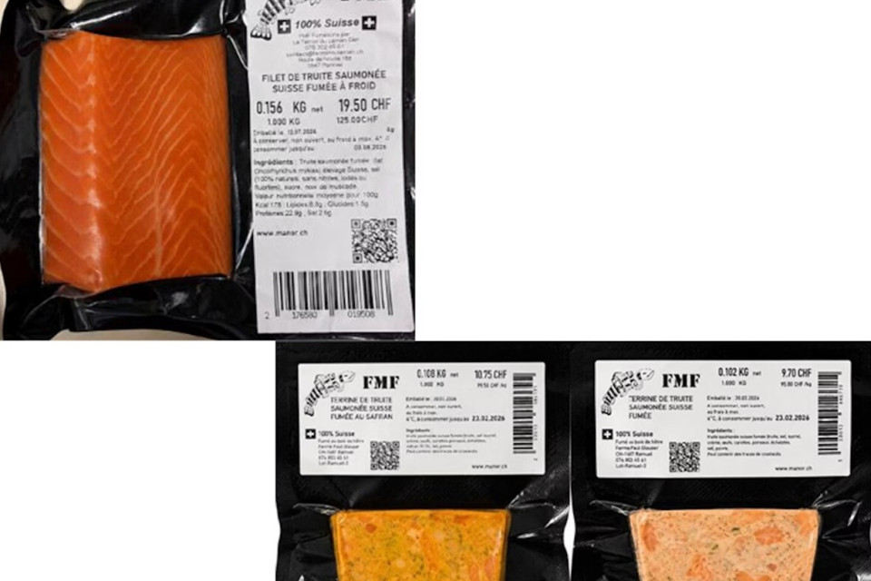 Listerie nei filetti di trota salmonata dell’azienda «Le Terroir du Léman Sàrl»
