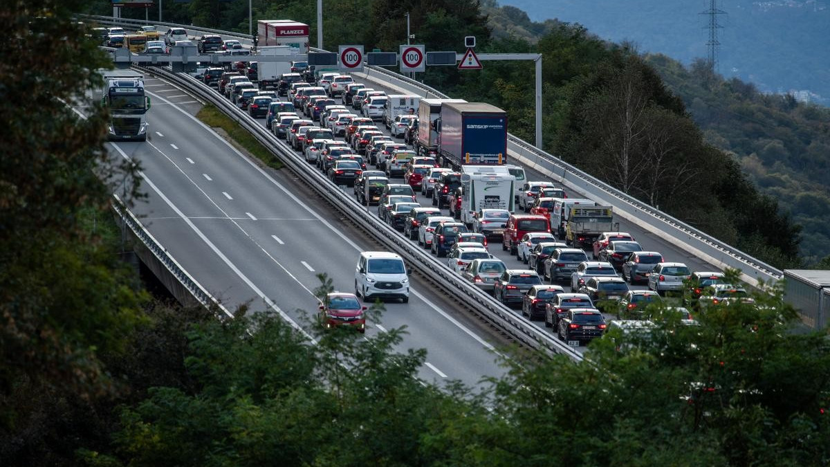 Incidente a Mezzovico, A2 in tilt verso nord