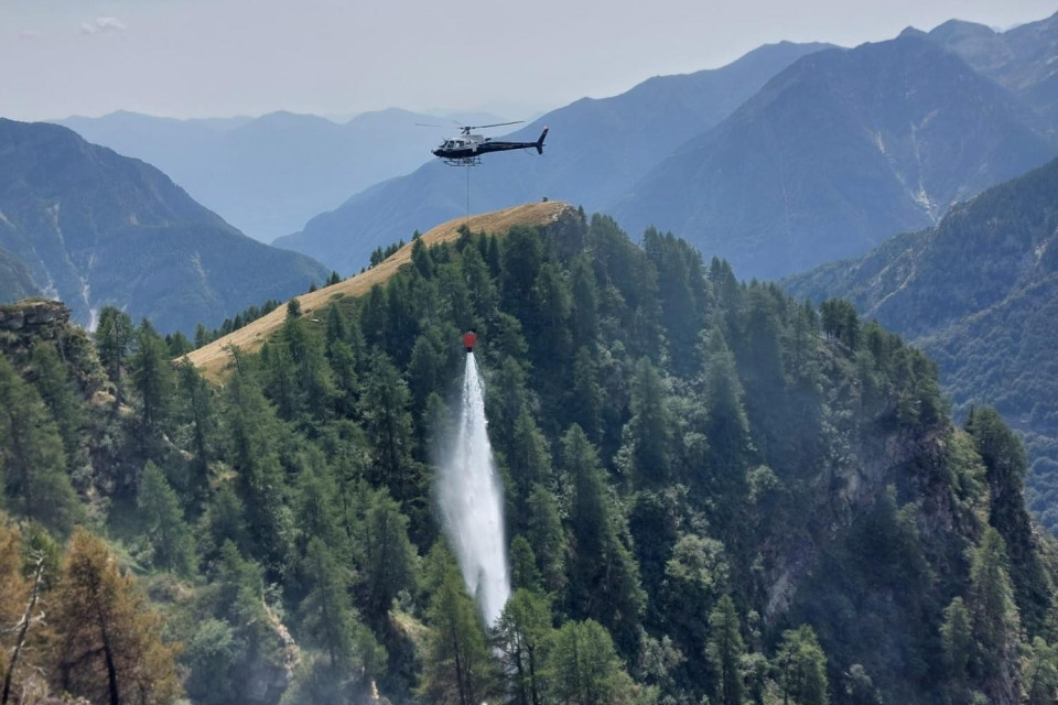 Incendio sopra Lavertezzo, il punto della situazione