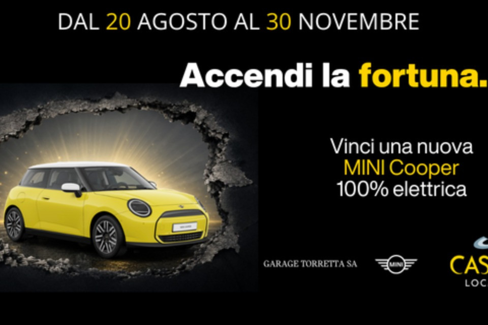Accendi la fortuna!”: al Casinò di Locarno in palio una MINI Cooper 100% elettrica