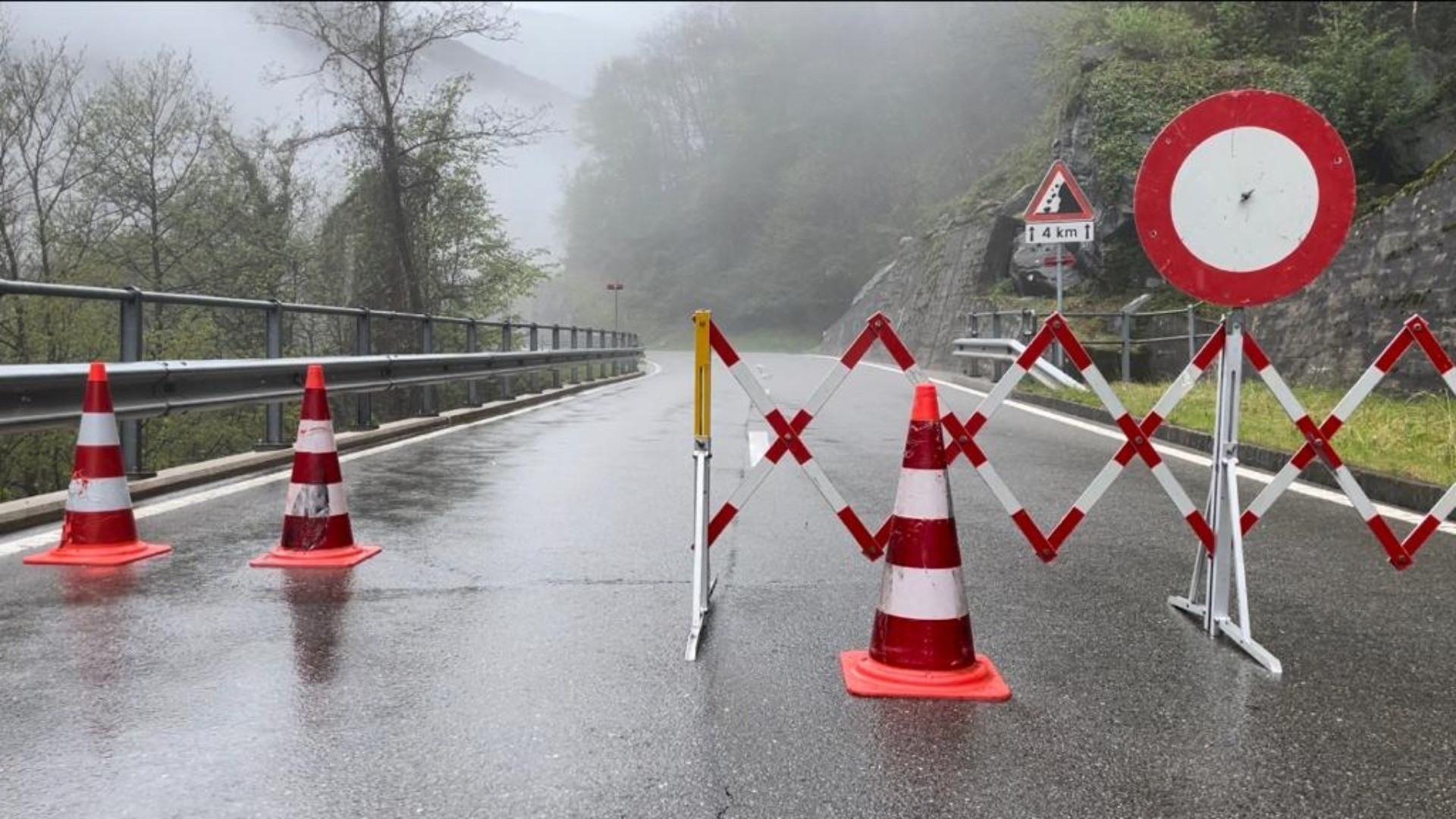 Colata di fango, chiusa la strada della Val Calanca