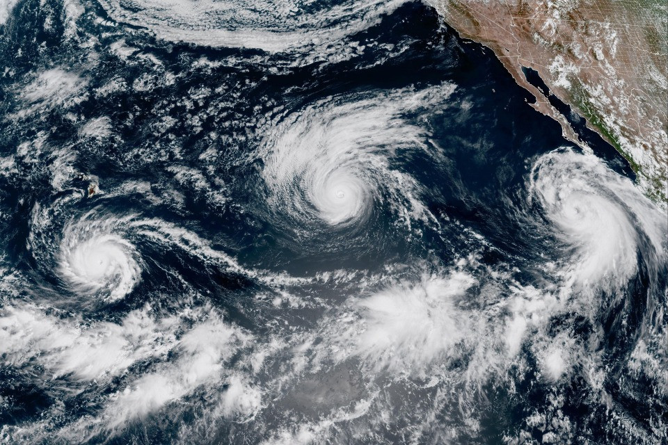 Un El Niño da record accende il Pacifico: attività degli uragani al 181% della norma