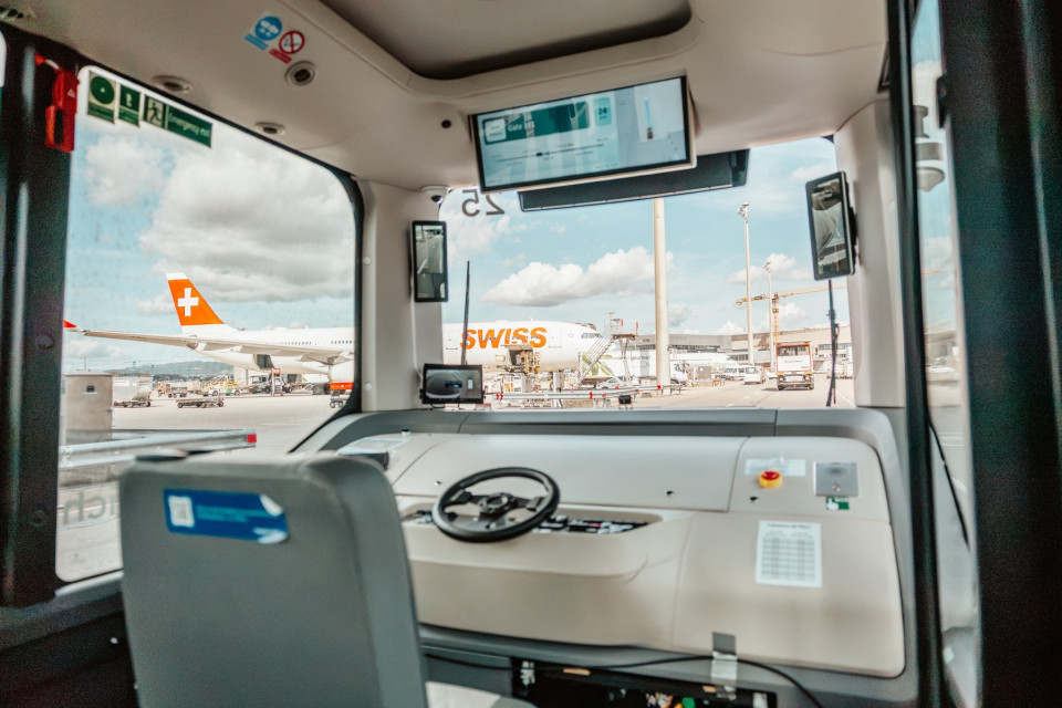 All'aeroporto di Zurigo i bus navetta viaggiano senza autista
