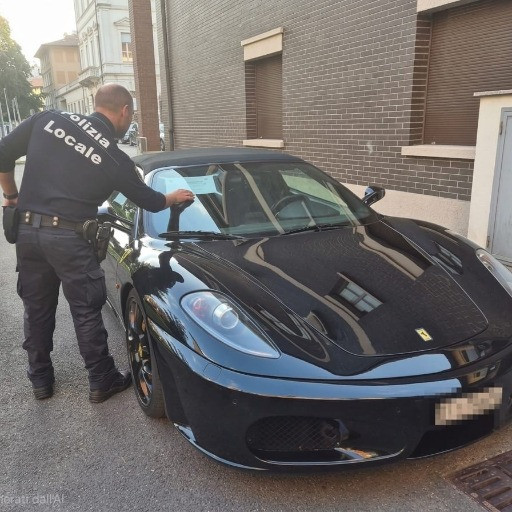 Al volante di una Ferrari targata Svizzera, senza patente ma con la droga