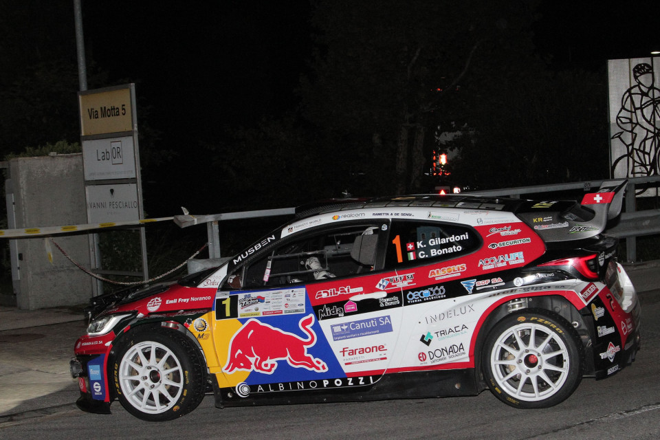 Gilardoni cala il sette: è ancora lui il re del Rally del Ticino