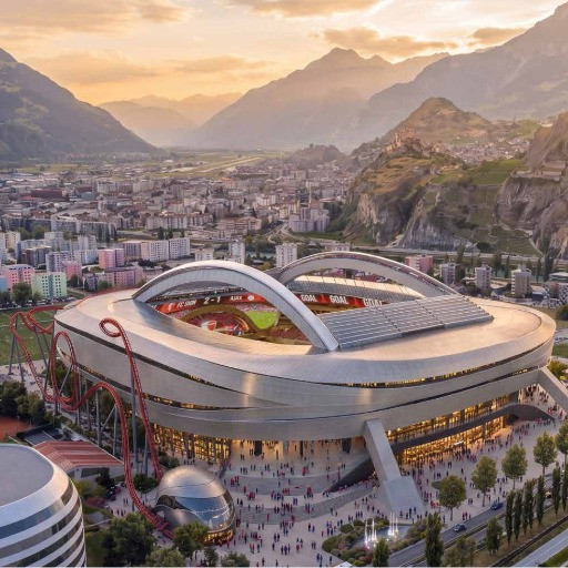 Lo stadio da sogno del Sion: ci sono anche le montagne russe