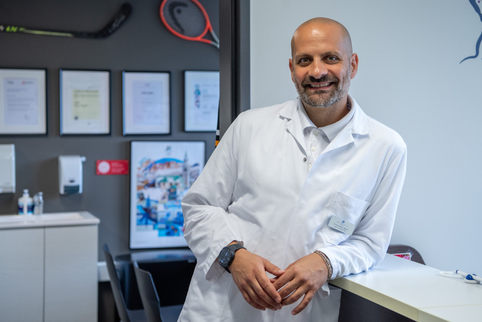 Marco Marano, direttore del Centro Swiss Olympic di Manno, specialista in Chirurgia ortopedica e Traumatologia dell'apparato locomotore. (Foto CdT - Putzu)