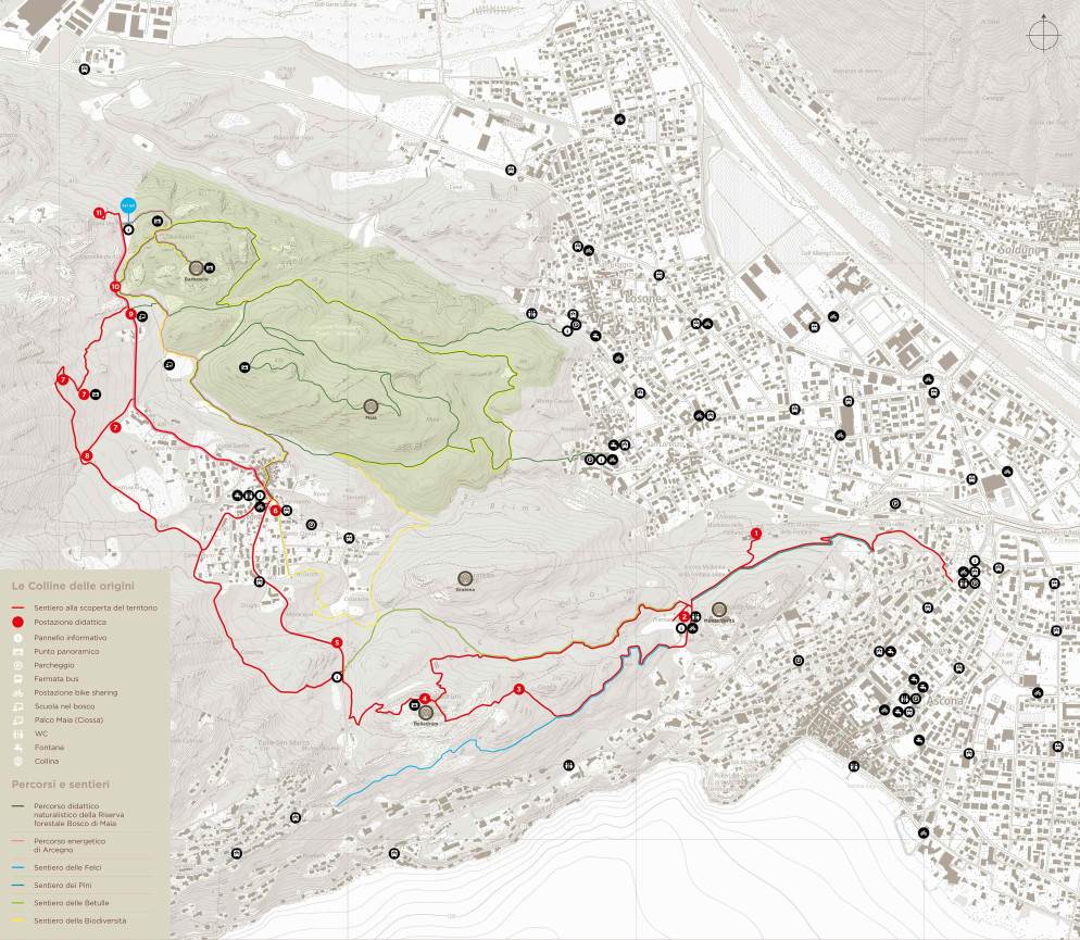 La mappa del progetto «Le colline delle origini»