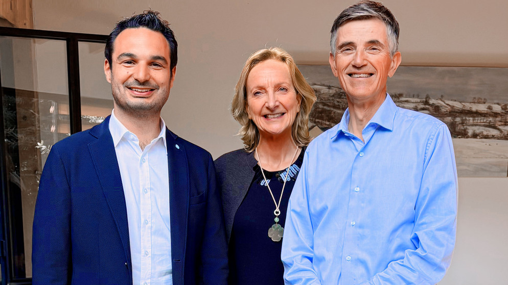 Nicola Pini con Christine de Mazières e il consorte, François © Città di Locarno