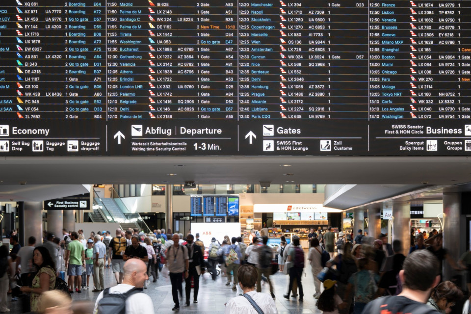 Più passeggeri all'aeroporto di Zurigo a settembre