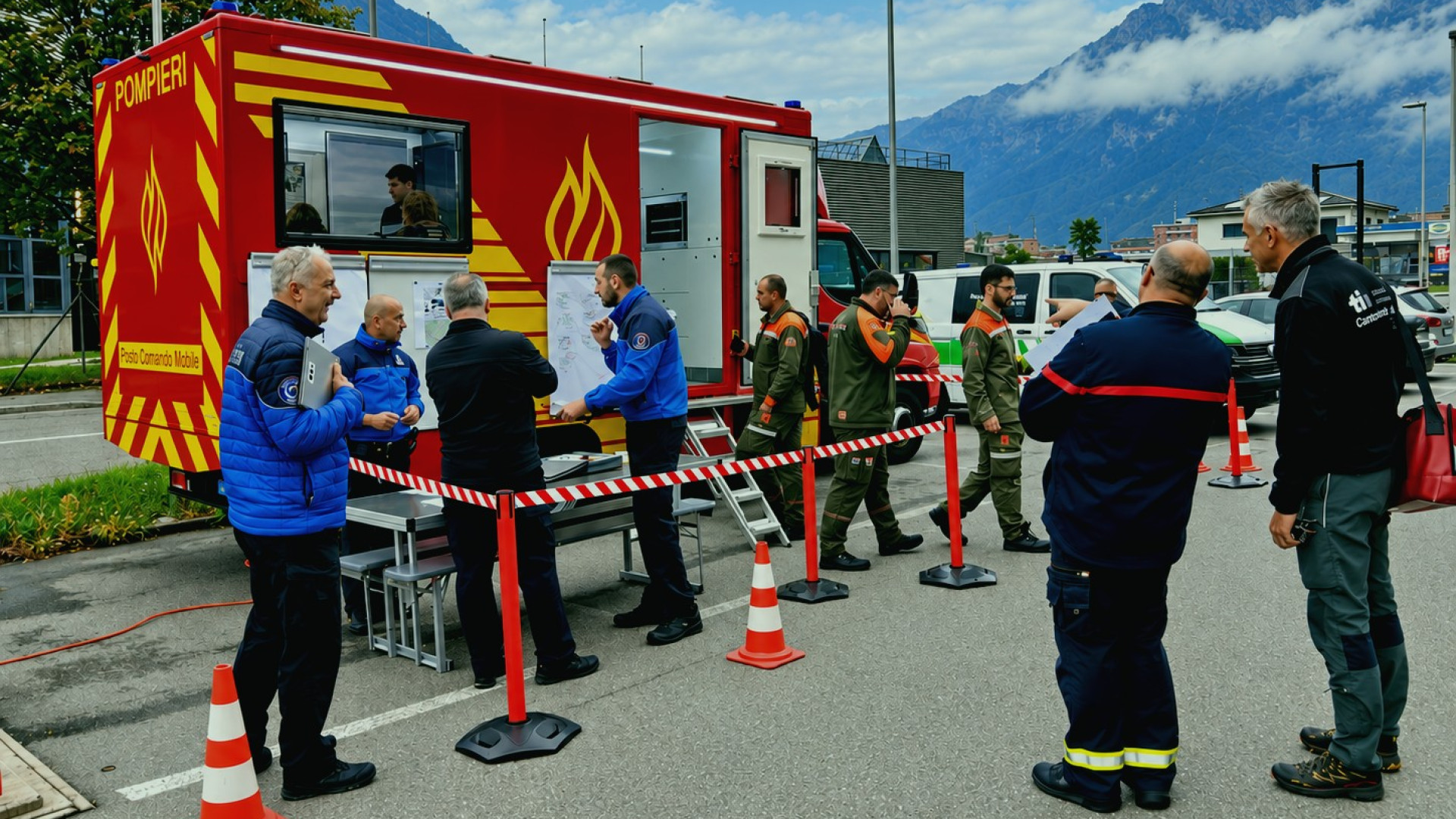 Incendio, ordine pubblico e maltempo: 80 operatori si esercitano nelle Tre Valli