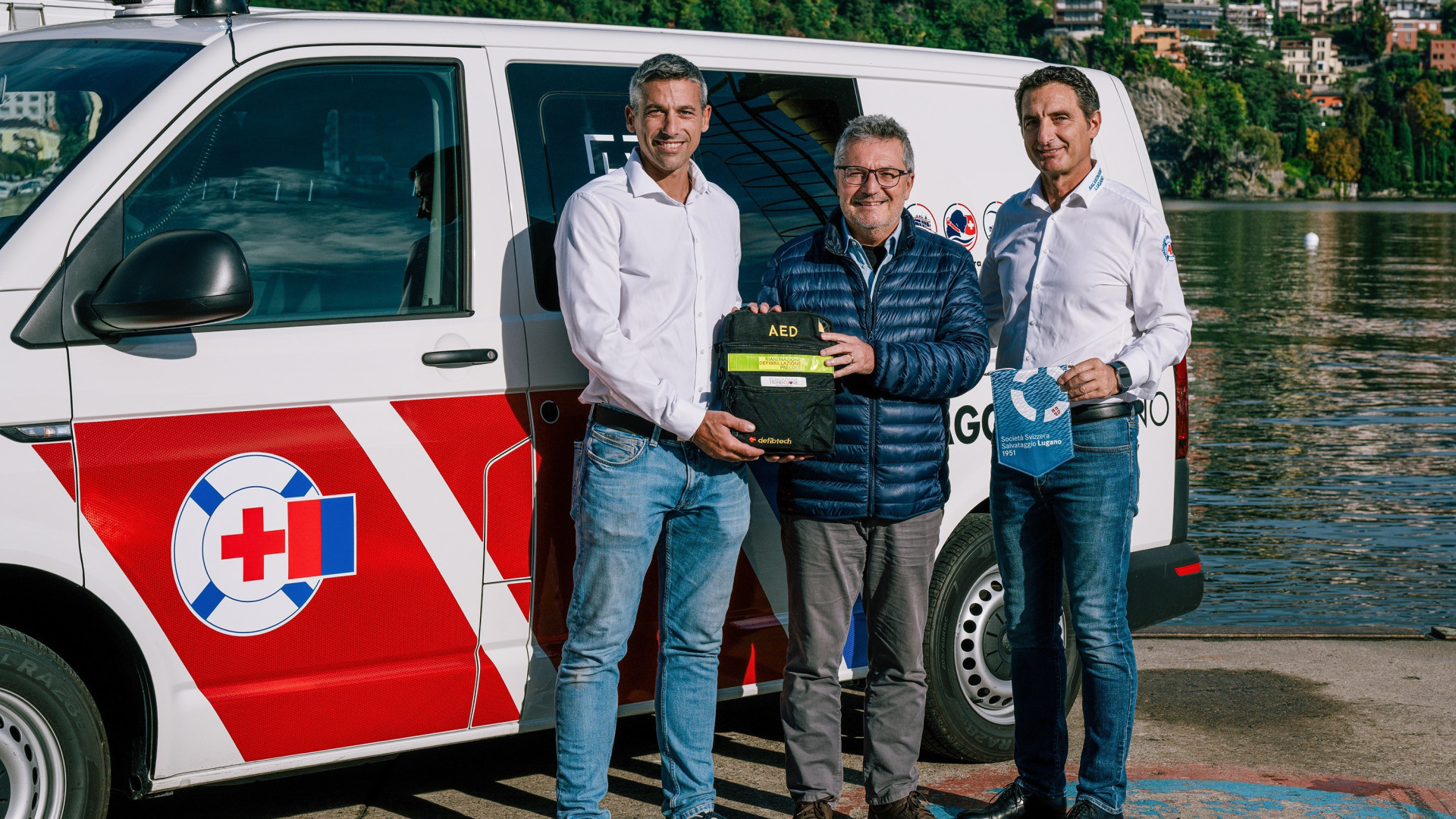Ticino Cuore dona un defibrillatore alla SSS Lugano per il suo 75° anniversario