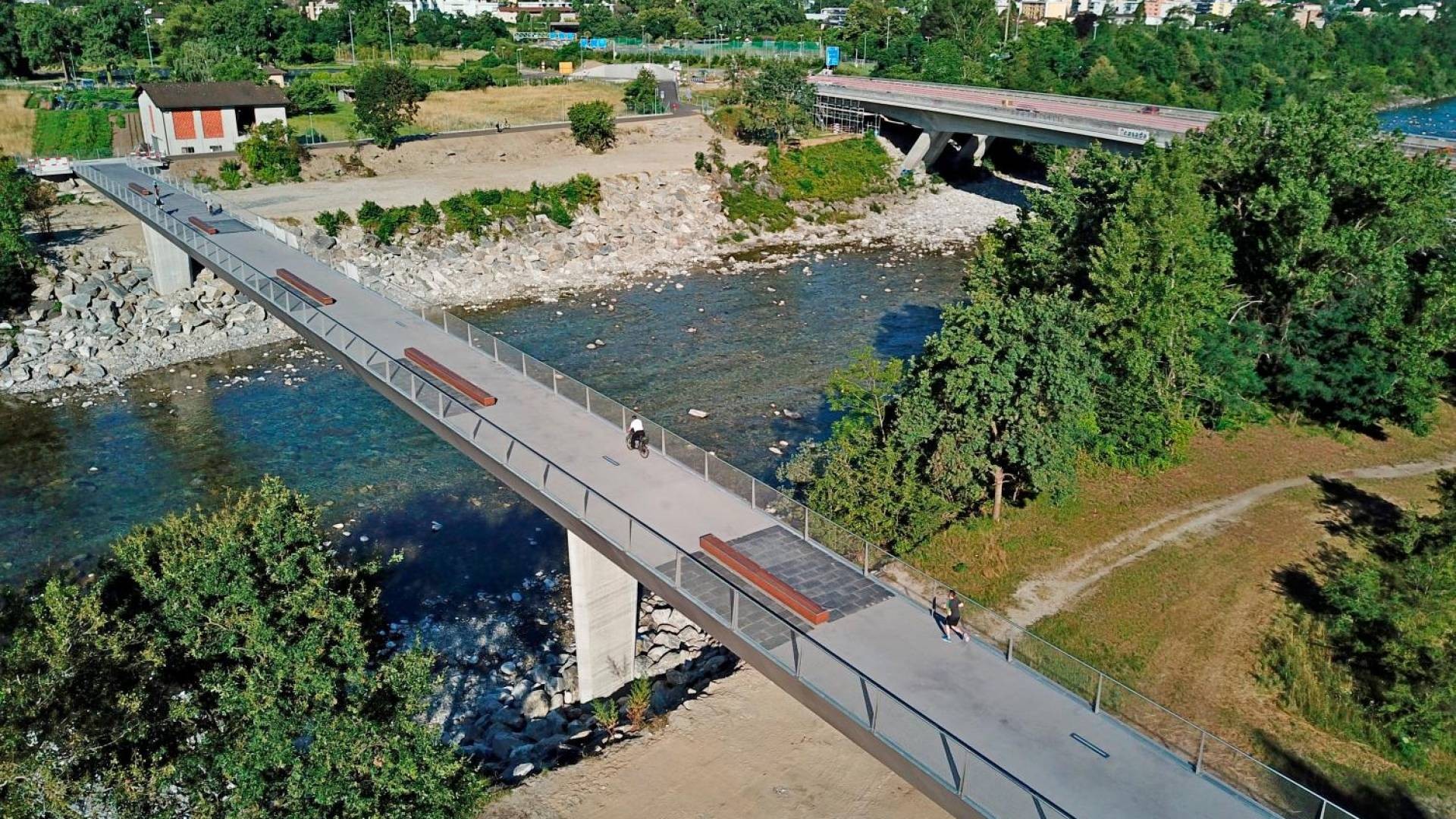 Il terzo ponte sulla Maggia dedicato a ciclisti e pedoni